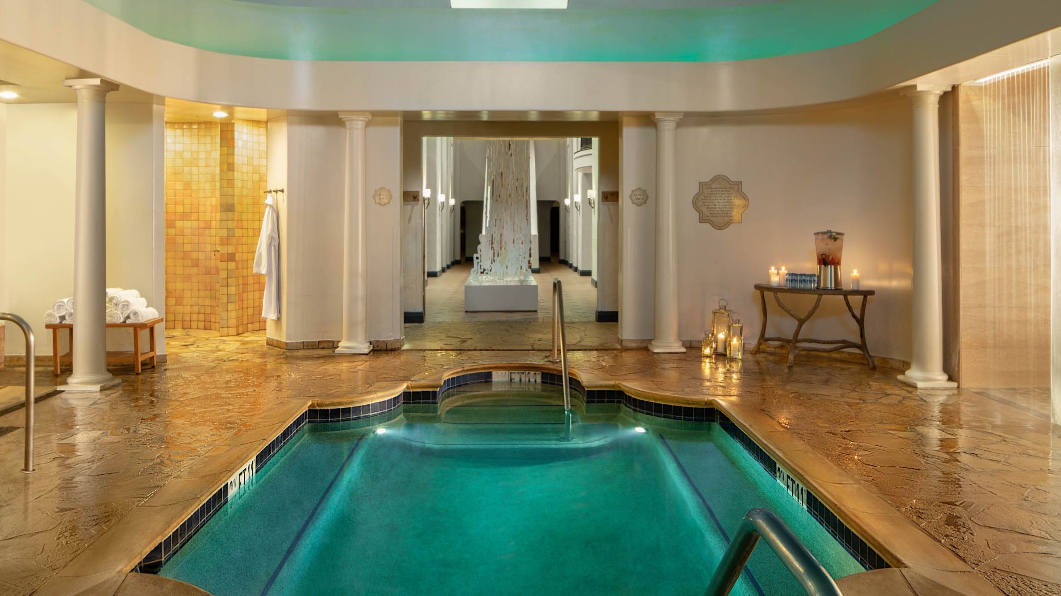 The indoor spa pool at Fairmont Sonoma.
